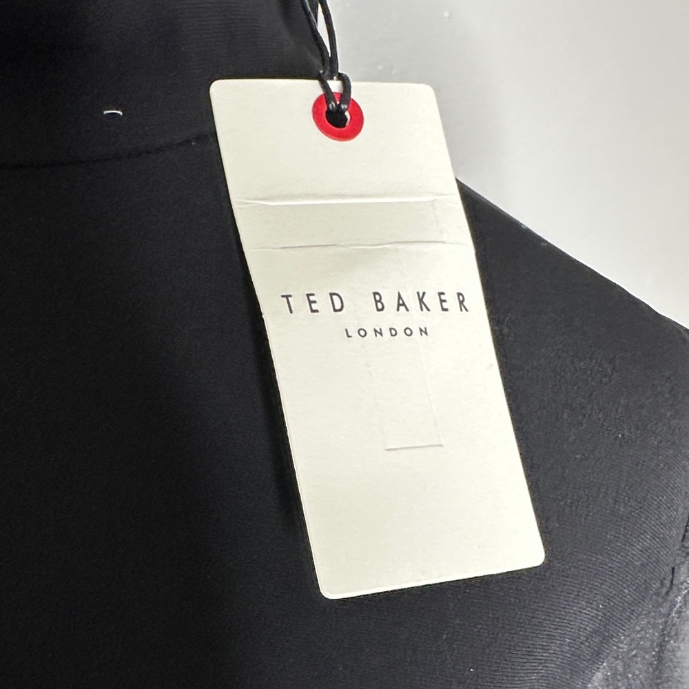 Ted Baker NWT Black Blouse with Sheer Sleeves - Picture 2 of 13